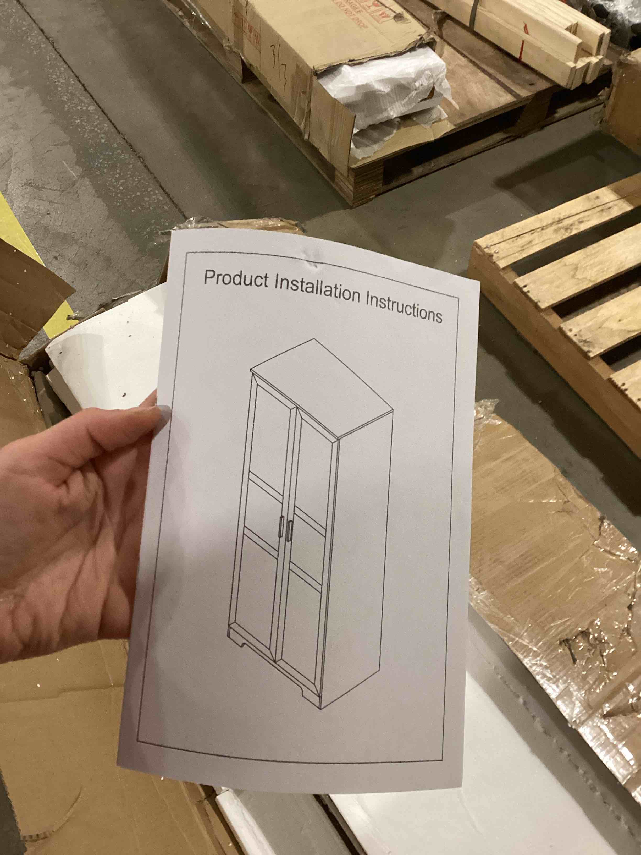 Wood Freestanding Garage Cabinet in Espresso (32 in. W x 65 in. H x 16 in. D)