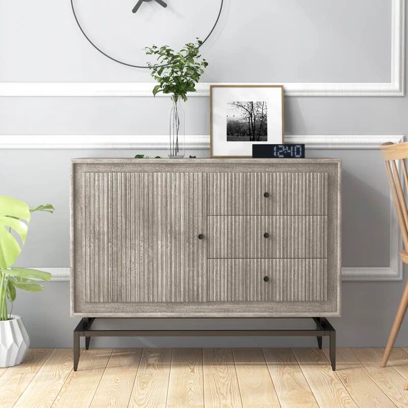 31'' Tall Solid Wood 1 - Door Accent Cabinet