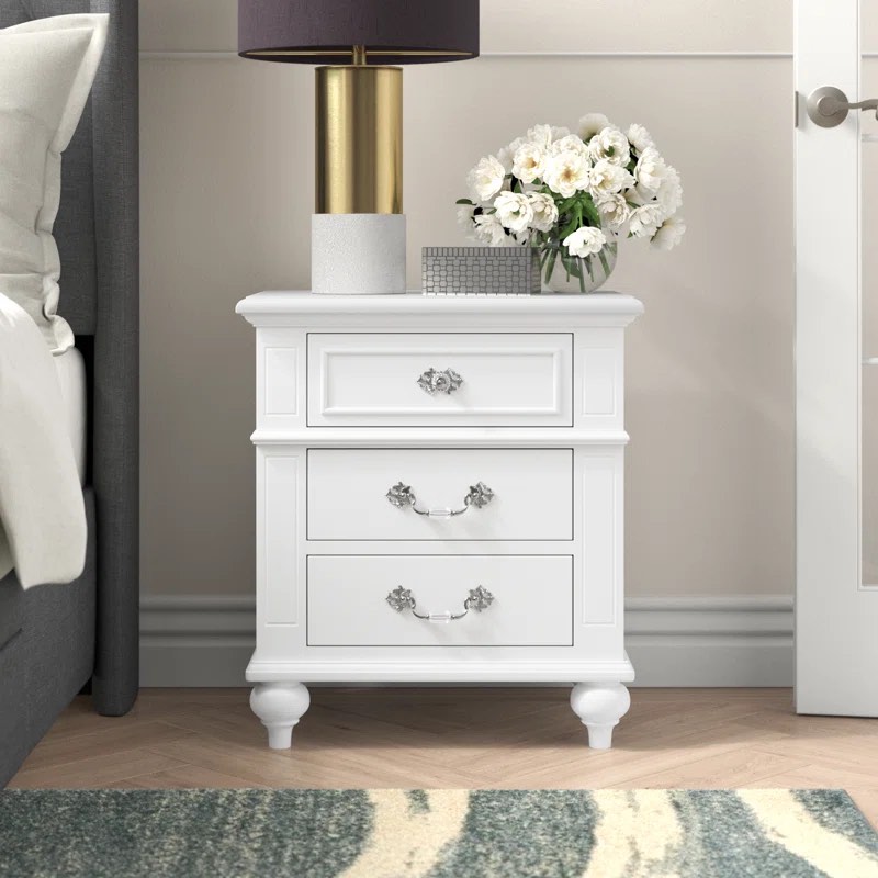 Johanna 3 Drawer Nightstand