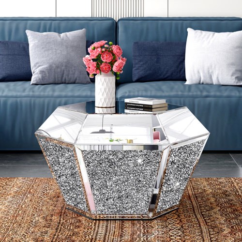 Amla Mirrored Diamond Coffee Table