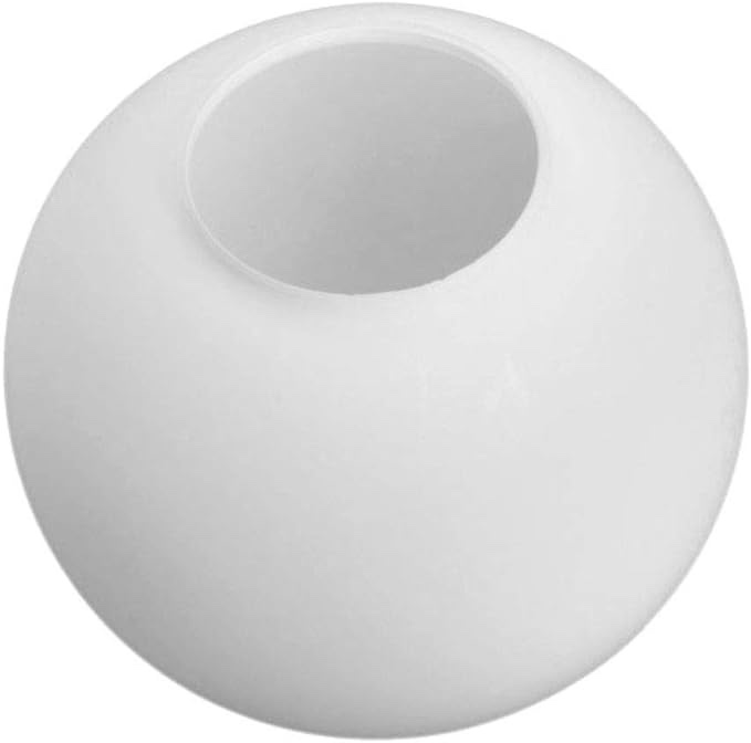 BOKT Frosted White Glass Globe Lamp Shade Replacement Milk Glass Ball Lampshade Cover Opal Sphere Shade for Pendant Light, 7.9” Diameter (White) 7.9"-White