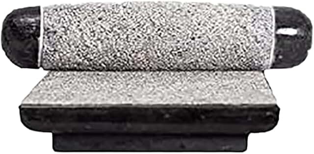 Village Decor Black Stone Mortar & Pestle ammikallu (L * B - 15 * 10 inch)