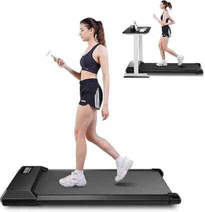 SupeRun Walking Pad, Under Desk Treadmill, 3 in 1 Portable Treadmill with Remote Control LED Display, 2.5 HP Quiet Walking Jogging Machine for Office Home Use, 300 Lbs Capacity