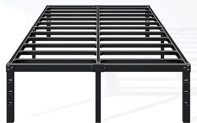 14 Inch King Bed Frame - Sturdy Platform Bed Frame Metal Bed Frame No Box Spring Needed Heavy Duty King Size Bed Frame Easy Assembly Strong Bearing Capacity, Noise Free