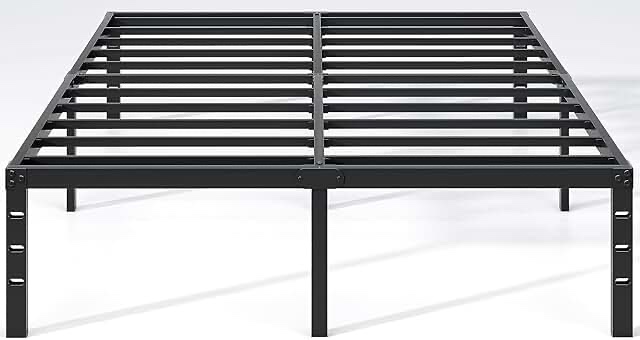 Metal Bed Frame-Simple and Atmospheric Metal Platform Bed Frame, Storage Space Under The Bed Heavy Duty Frame Bed, Sturdy Full Size Bed Frame, 18 Inch, Full