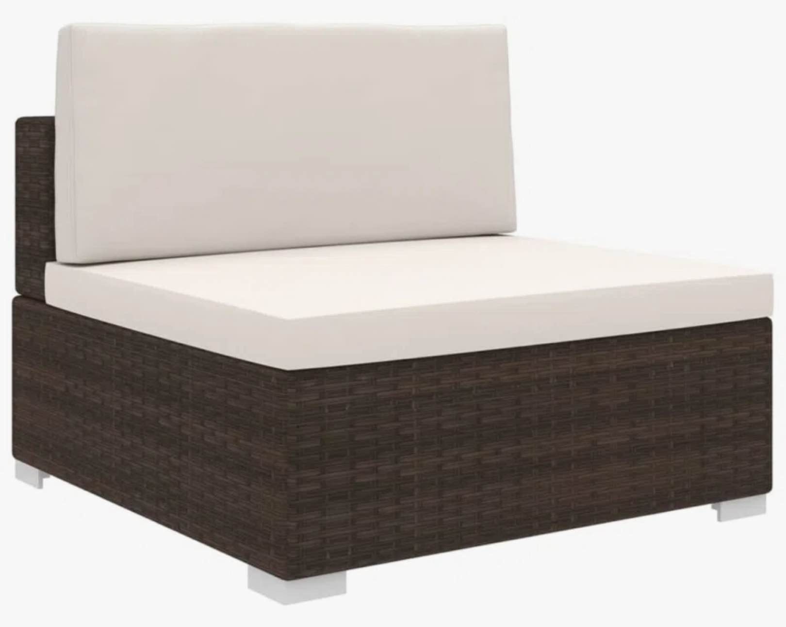 Outdoor Wicker Patio Armless Chair, Only 1 Chair, See Pics