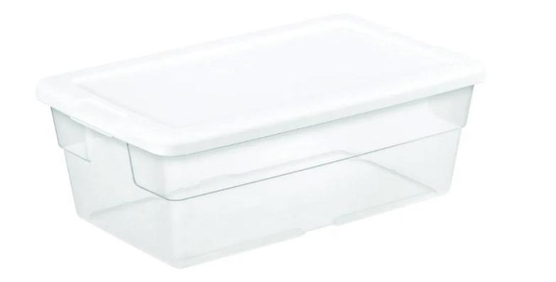 Plastic Storage Bins, 8 Count, 13 Inch