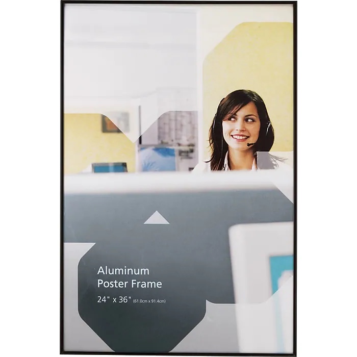 Staples® 24" x 36" Aluminum Poster Frame, Black 