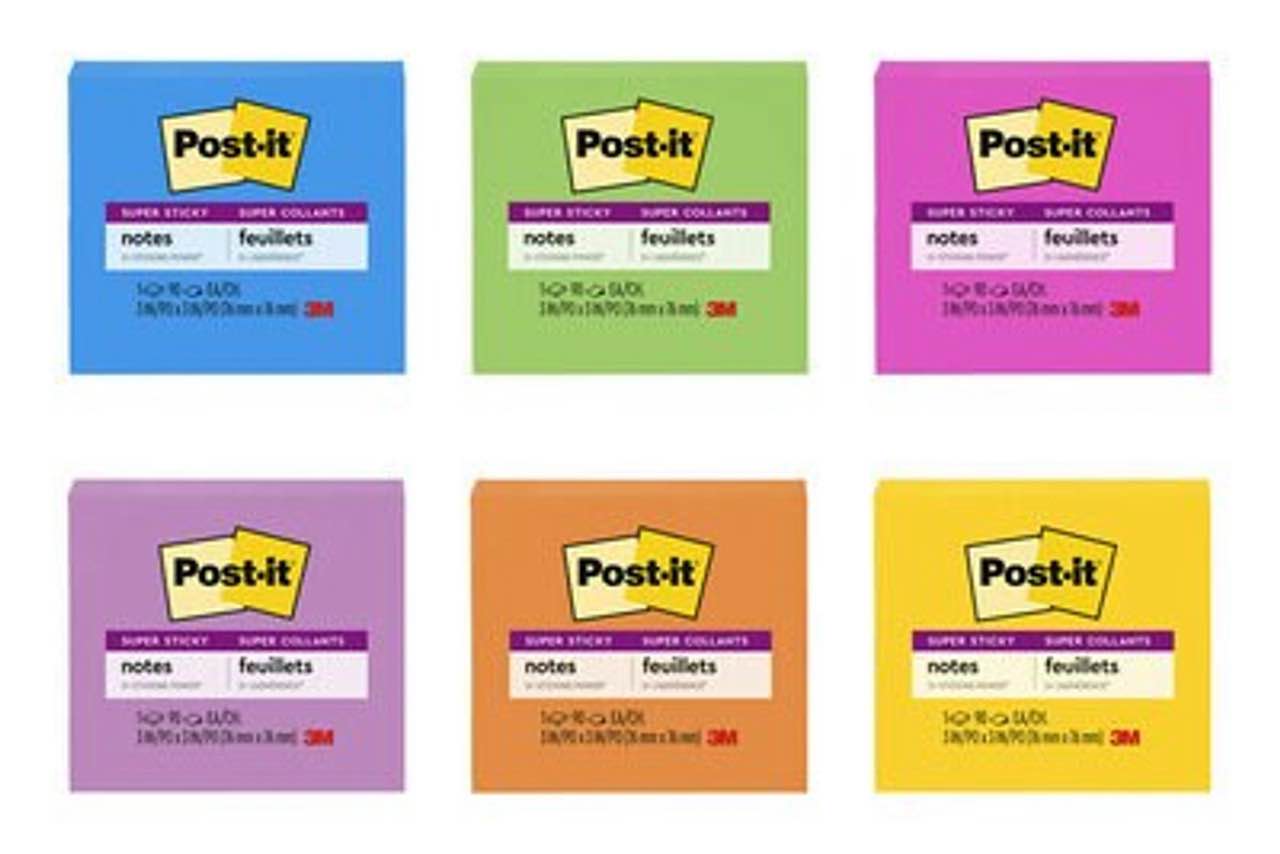 Post It Notes, Assorted Colors, See Pics For Details