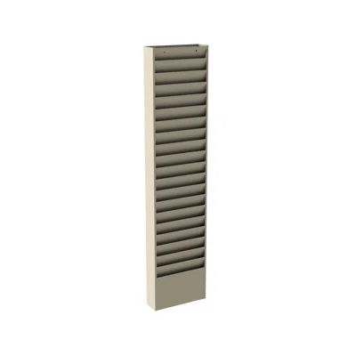 Durham wide magazine holder 20 pocket beige steel (411-75)