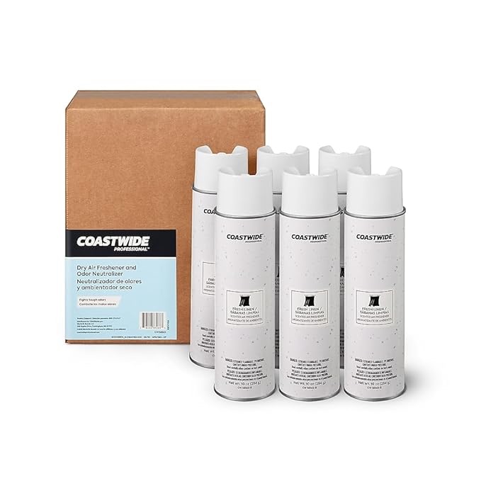 Air Freshener Aerosol, Fresh Linen, 10 Oz., 6/Carton 