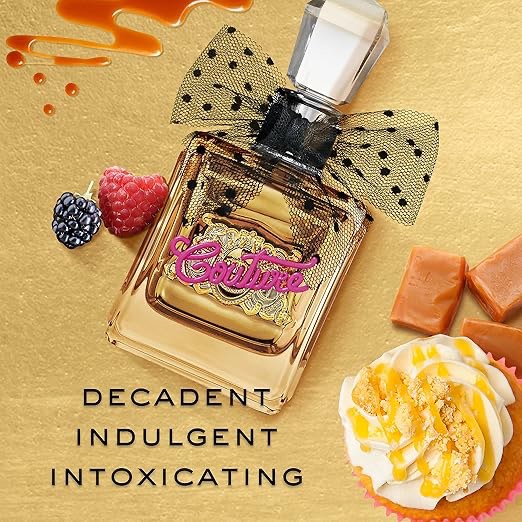 Juicy Couture Viva La Juicy Gold Eau De Parfum, Women's Perfume with Notes of Luscious Berry, Jasmine Sambac & Vanilla Cream - Fruity & Sweet, EDP Spray(1.7 Fl.Oz)