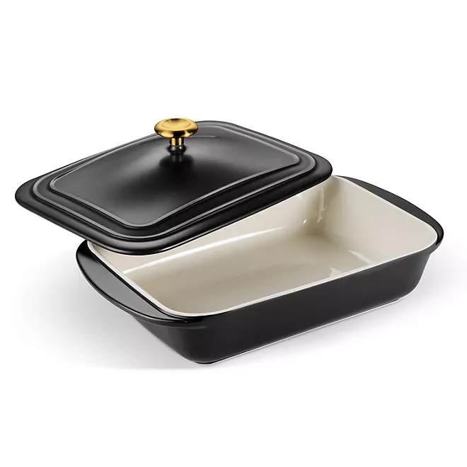 Tramontina 13.6" x 9.6" Ceramic Covered Bakeware with Stainless Steel Knob