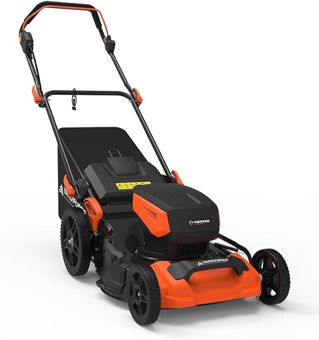 Yard Force 19-inch Electric Lawn Mower YF1518-3N1, 19-inch Metal Decking, 1-3 inch 7 Positions Central Cutting Height, 12" Rear Wheel, 14 Gal Grass Bag