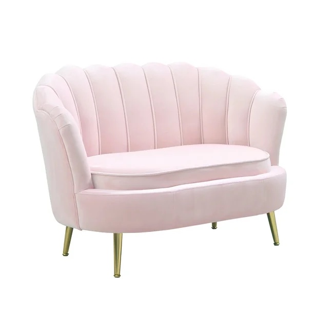 Second Story Home Alana Seashell Kids Sofa, Pink