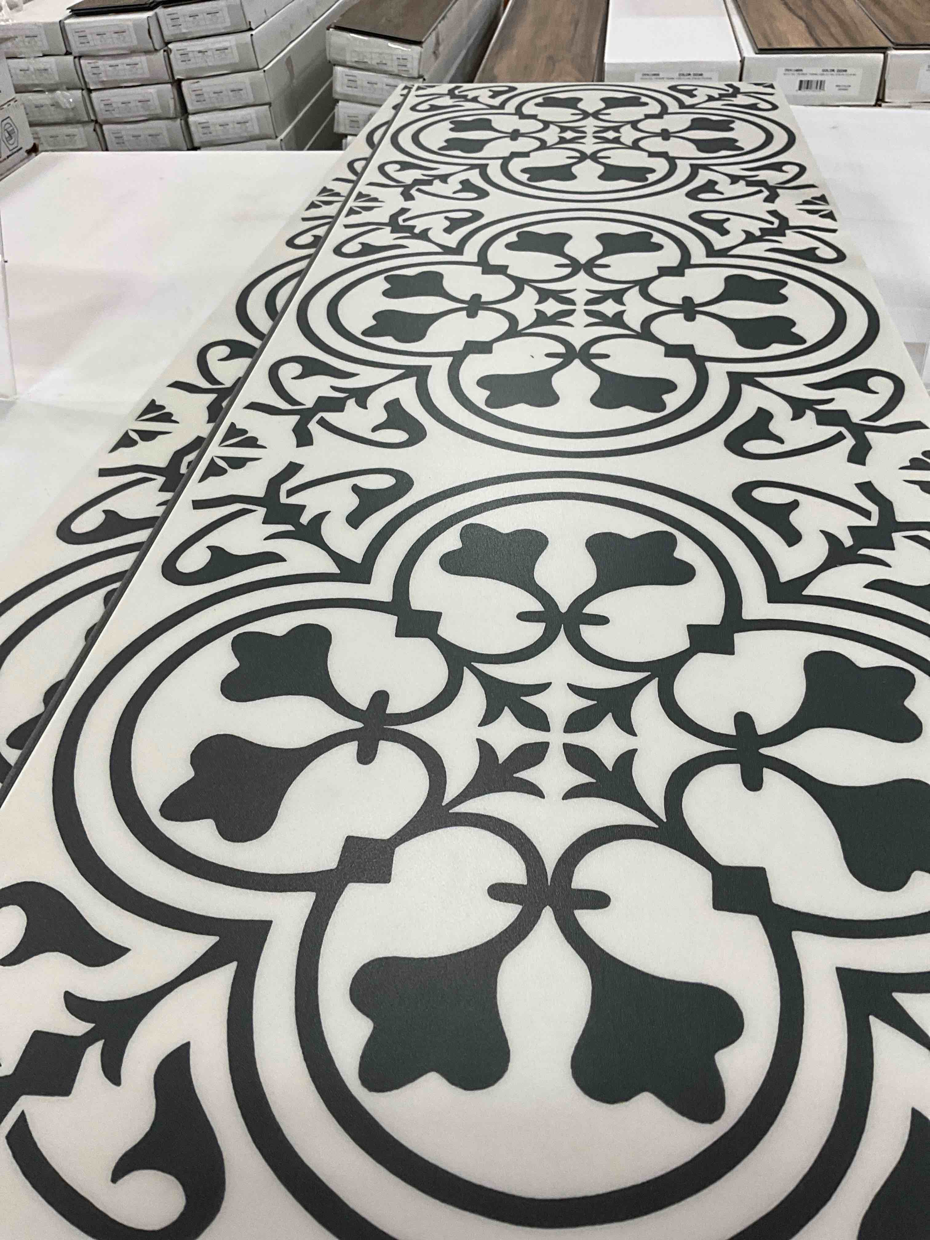 2 boxes, 42 sq ft, 8mm 16” x 48” flooring tile, your bidding per sq ft 