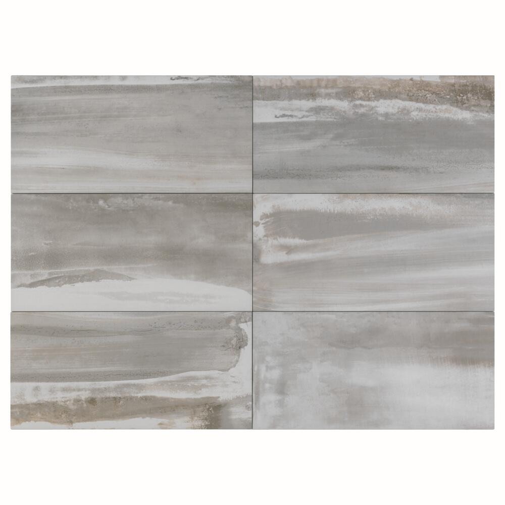 milled earth 6x24 inch porcelain tile 12 pieces/ box - bid per box