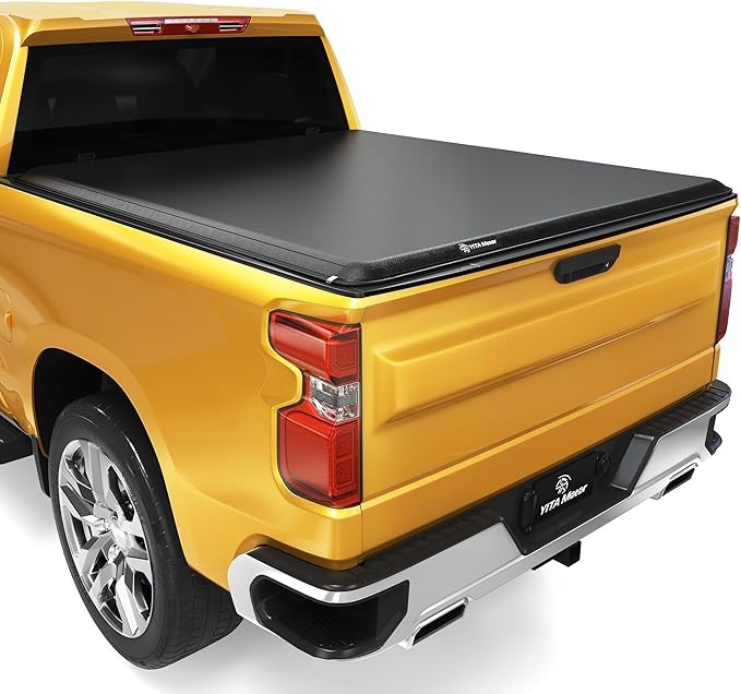 YITAMOTOR Soft Roll Up Truck Bed Tonneau Cover Compatible with 2019-2024 Chevy Silverado/ GMC Sierra 1500 New Body Style, Fleetside 5.8 ft Bed