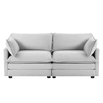 Safstar Loveseat 78-in Modern Gray 2-seater Sectional