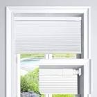 Cordless Cellular Shades No Tools No Drill Light Filtering Polyester Cellular Blinds for Window Size 21'' W x 64'' H, White
