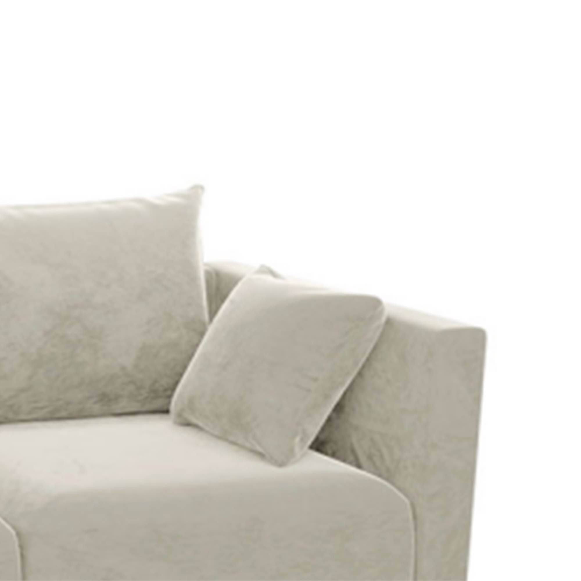 Sectional Sofa; U-shaped sofa with 6 Pillows for Living Room; Velvet for bedroom; livingroom Beige