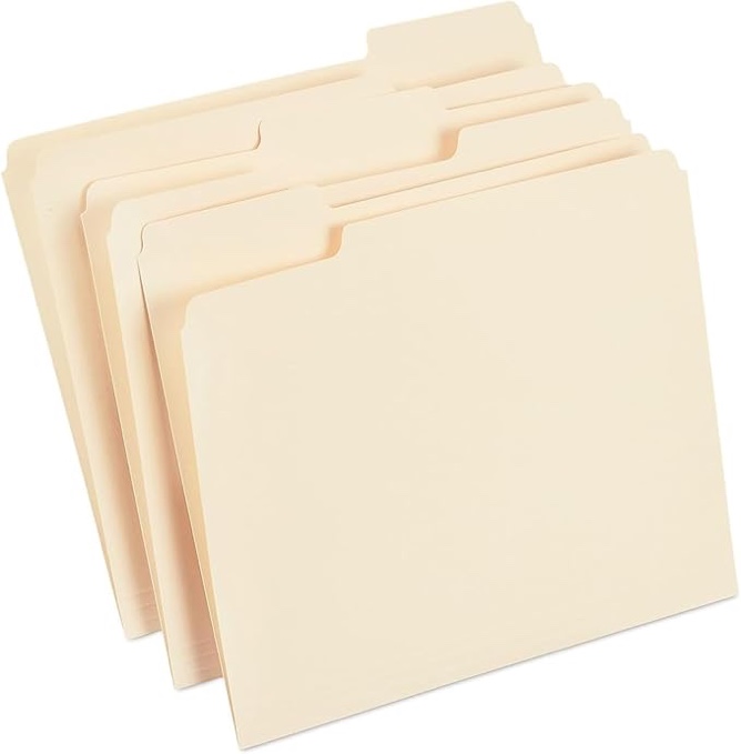Assorted Folders , Labels And Paper 