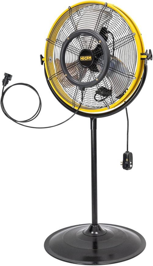 HICFM 20" MISTING PEDESTAL SHROUD FAN