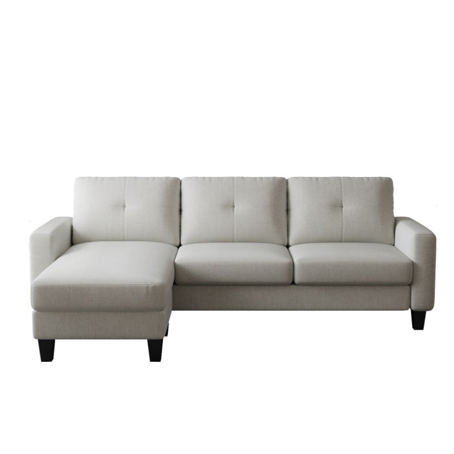 Living Room Furniture With Polyester Fabric L Shape Couch Corner Sofa For Small Space Beige W1097P178034