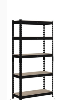 4-Sided METAL Organizer With Wooden Shelves