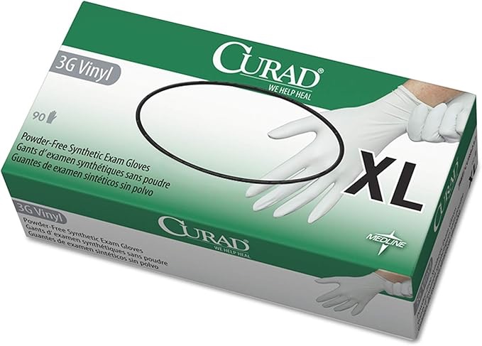 Curad GLOVES,3GVINYL,EXAM,PF,XL 130.units