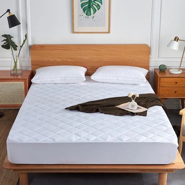 3 Layer Quilted Waterproof Mattress Pad Hypoallergenic Protector Cover - Twin