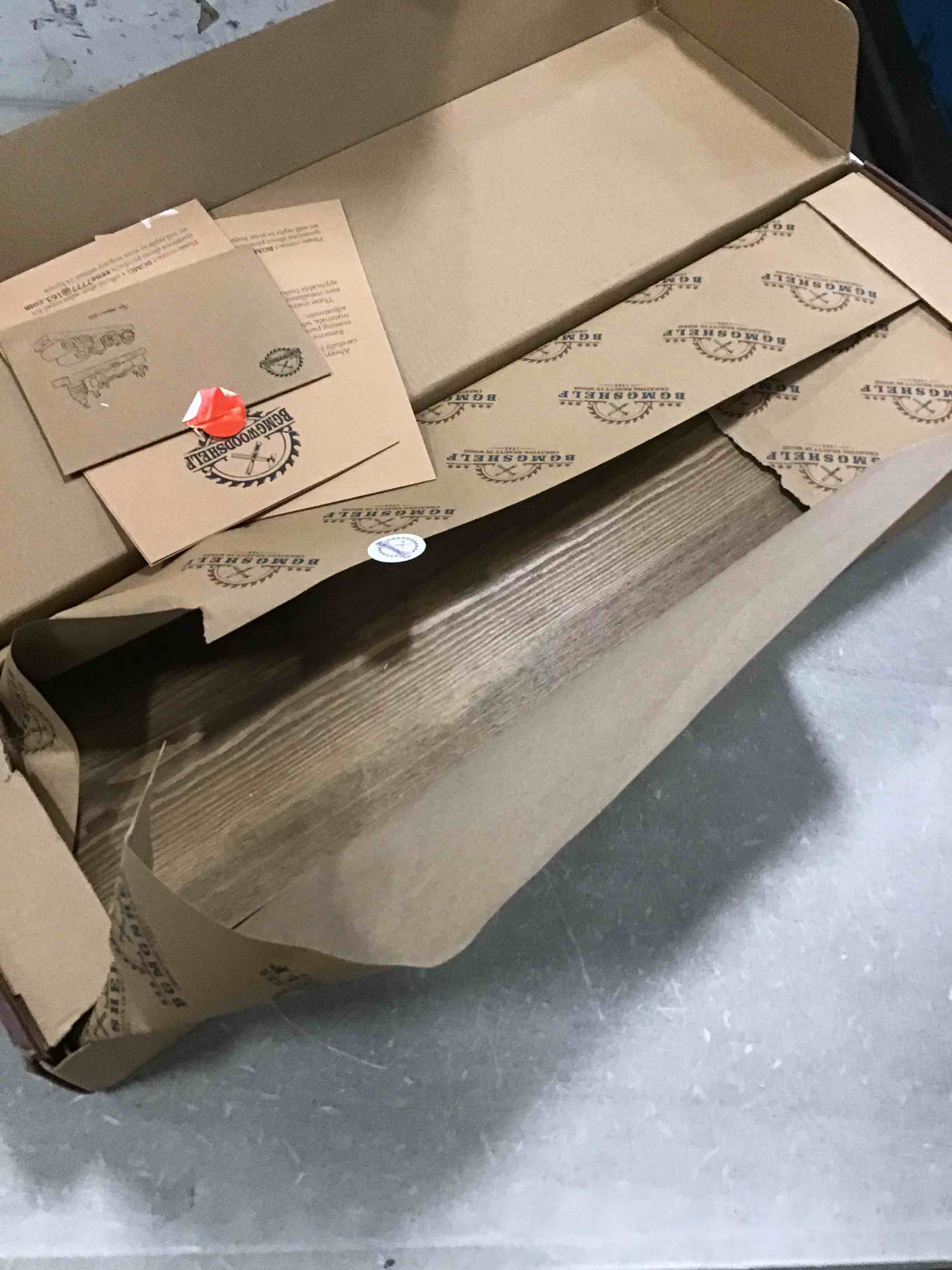 BGMG Wood Floating Shelves 24 inch, Wide Rustic Wooden Wall Shelves for