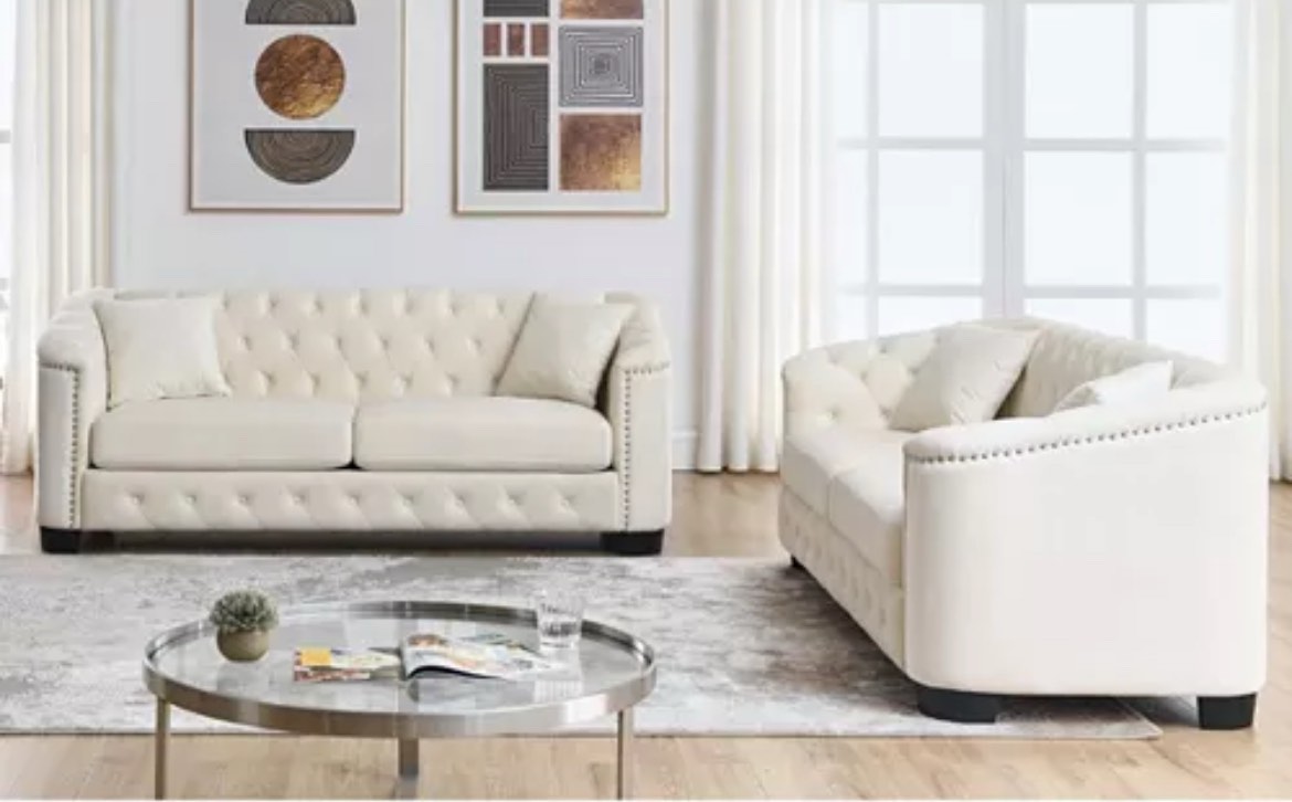 3-Seater Combination Sofa.Velvet Beige