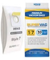 VEVA 30 Pack Premium SuperVac Vacuum Bags Style 7 Paper Bag Compatible with Bissell Uprights Vacuums, Part # 32120