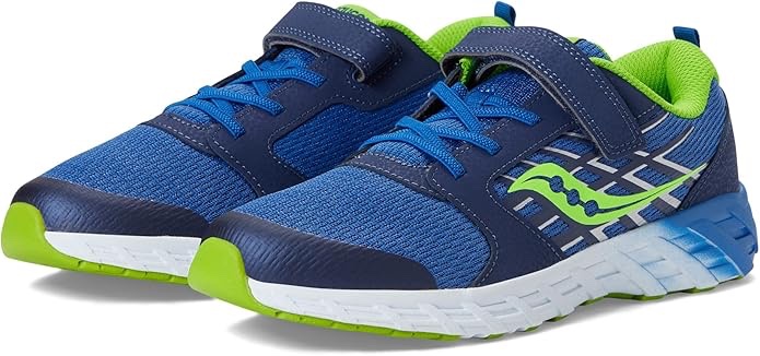Saucony Velocer A/C Sneaker(Little Kid/Big Kid) Blue/Green 1 Little Kid W Apparel