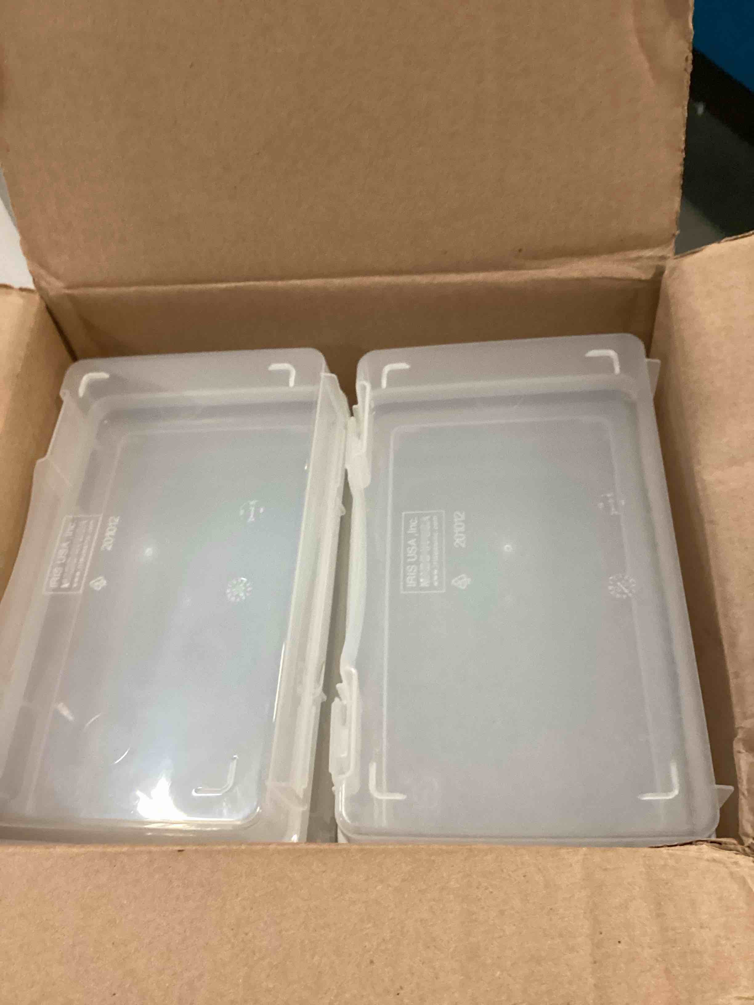 IRIS USA Plastic Pencil Case Box Craft Hobby Art School Supply Storage