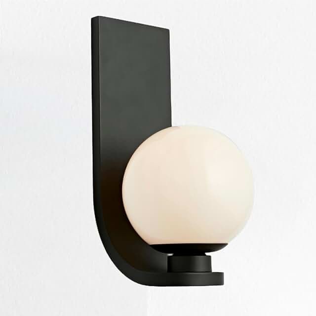 Milk Glass Globe Shade Sconce Wagner 6" Sconce