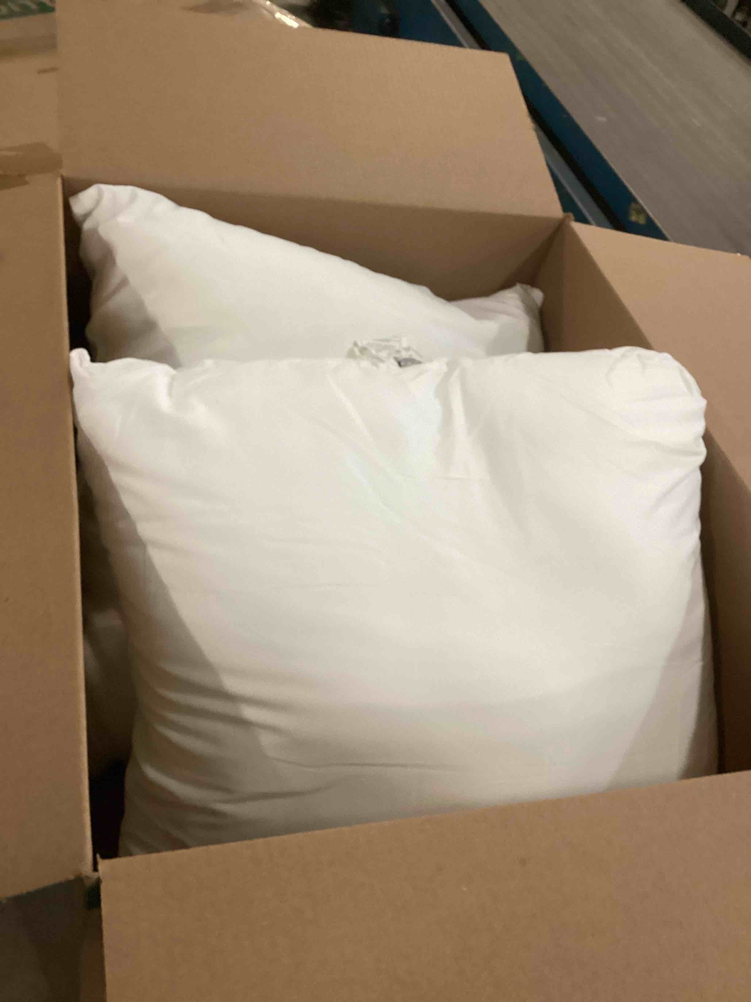 Condition photo showing Good Condition for Utopia Bedding Throw Pillows Insert (Pack of 2, White) - 20 x 20 Inches Bed and Couch Pillows - Indoor Decorative Pillows