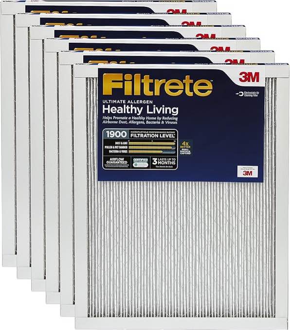 6-Pack 3M Filtrete 20X24X1 Allergen Defense Clean Healthy Living Odor Reduction