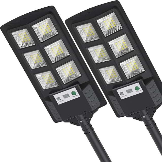 wudor-H2 150w Solar Lights Outdoor, Waterproof LED Solar Powered Security Flood Light,Motion Sensor Solar Street Light with Remote Control for Garage,Yard,Parking Lot etc(6 Pack)