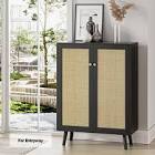 Cricklade Accent Cabinet with Natural Rattan for Entryway With Adjustable Shelf