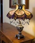 Serop 21.5"H Victorian Beaded Fabric Table Lamp