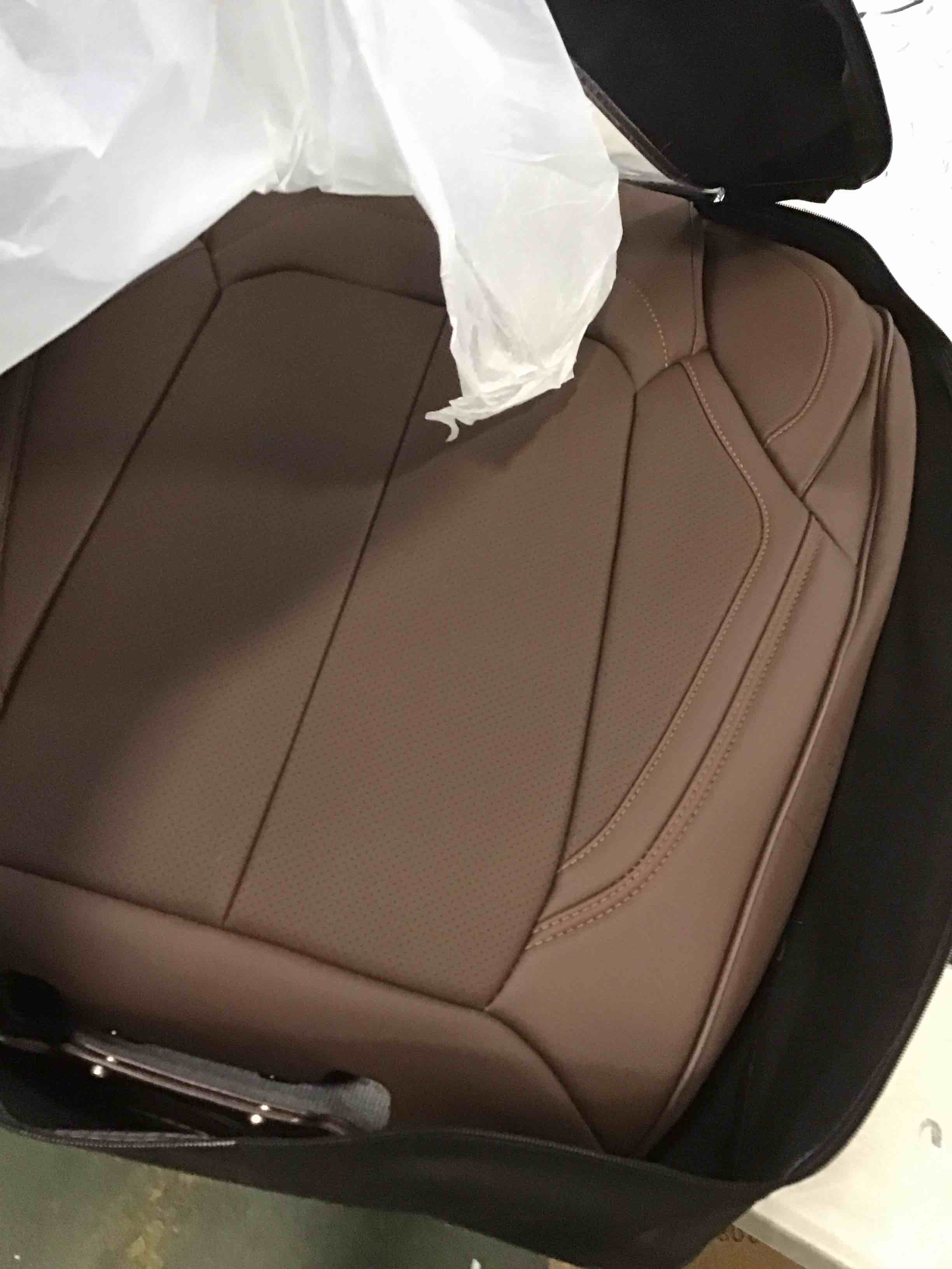 Coverado Front Seat Covers 2 Pieces, Waterproof Leather Auto Seat Protectors, Universal Fit for Most Sedans SUV Pick-up Truck, Brown