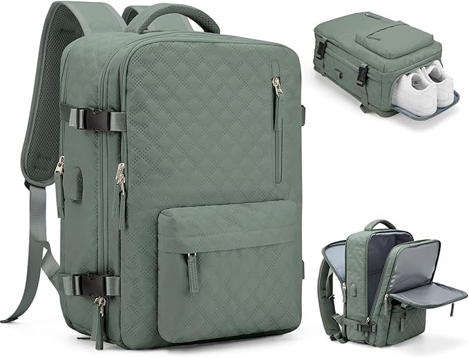 WONHOX Large Travel Backpack Carry on Flight Approved Laptop Work Business Backpack for Women Men Mochila de Viaje