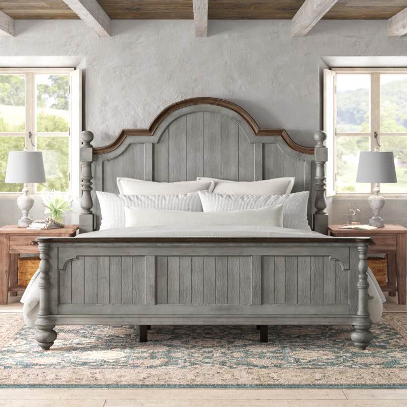 Cassius Solid Wood Standard Bed Queen ( incomplete only Rail and footboard) including 2 box