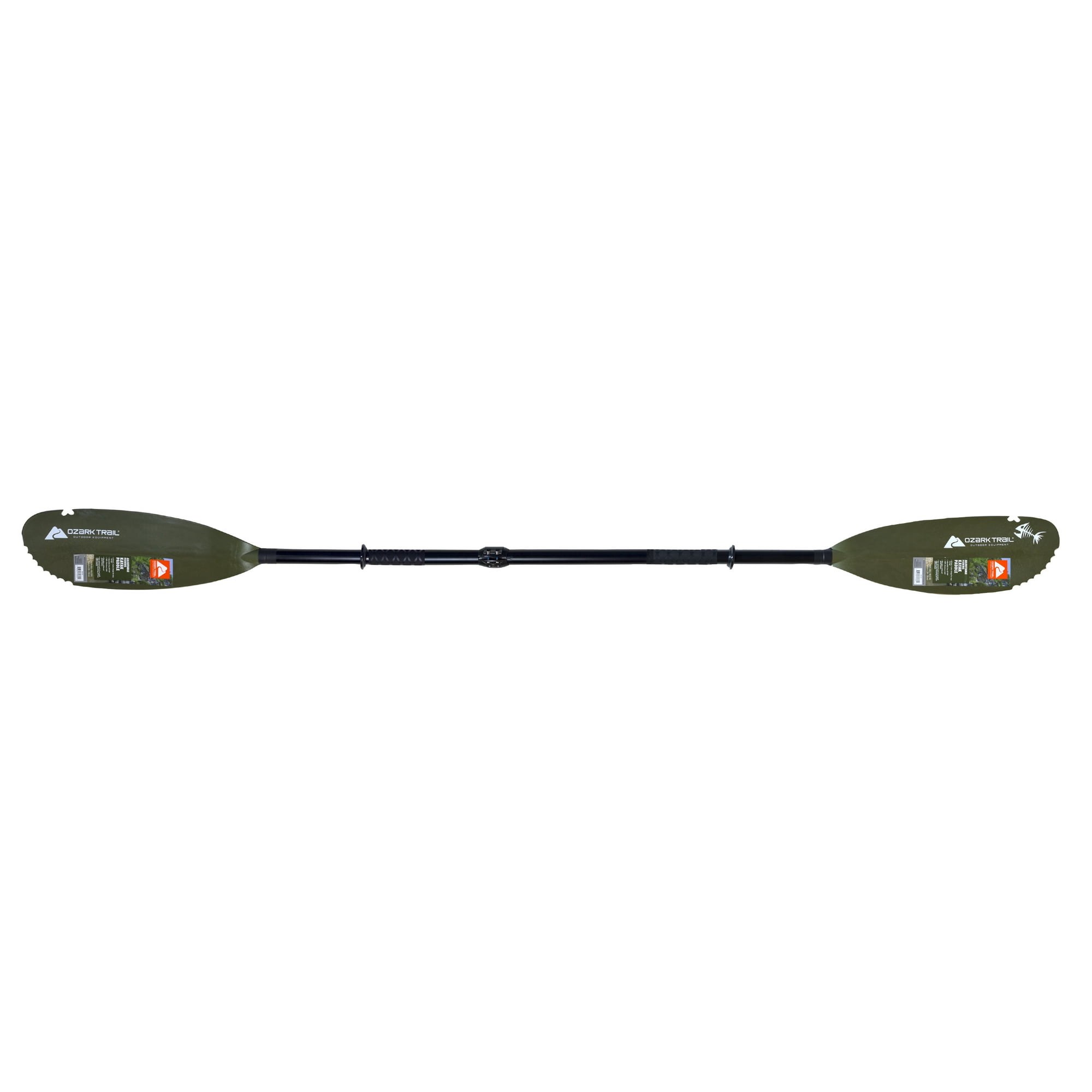 Ozark Trail Adjustable Aluminum Fishing Kayak Paddle, 86.6" - 90.6", Green