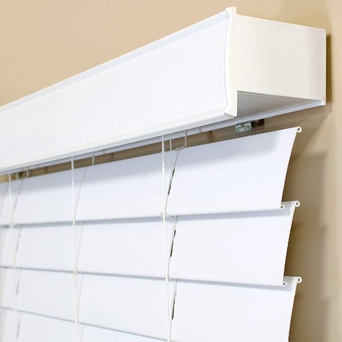 LEVOLOR 2" FAUX WOOD BLINDS ROOM DARKENING, CORDLESS, WHITE - OPEN BOX