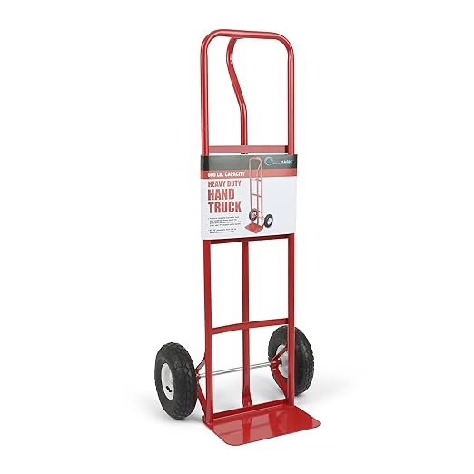 Simpli-Magic Capacity Hand Truck Dolly Moving Cart with Wheels 600 Lbs Max Weight  Red