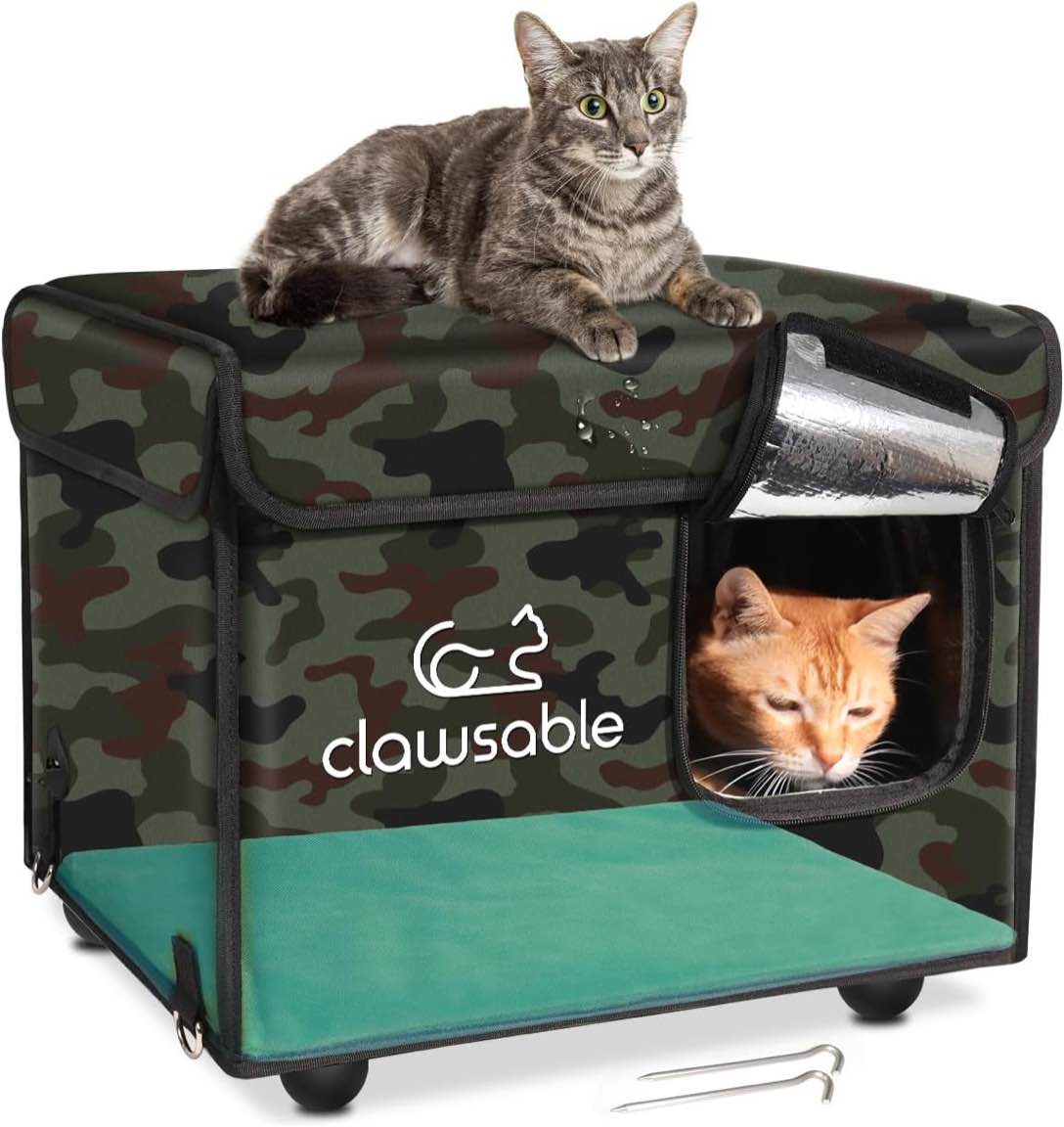 Indestructible Cat House for Outdoor Cats in Winter, Extremely Waterproof