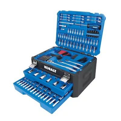 Kobalt 277-Piece Standard (SAE) and Metric Polished Chrome Mechanics Tool Set